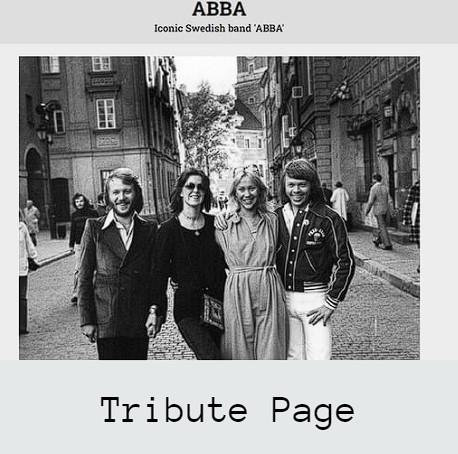 tribute page ABBA
